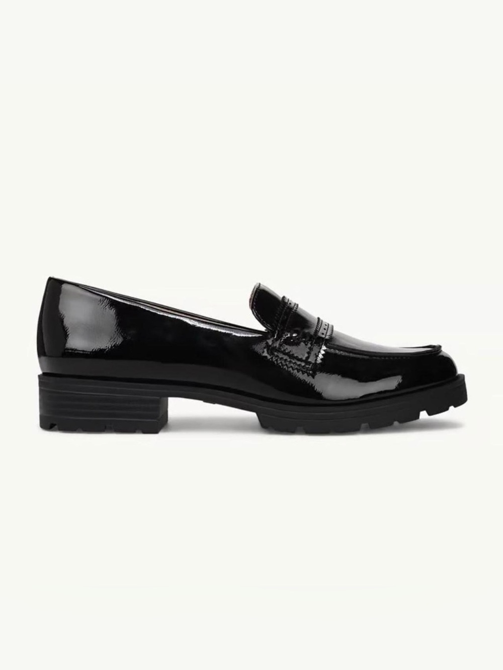 Life Stride Black Patent Leather Loafer 7.5 WIDE